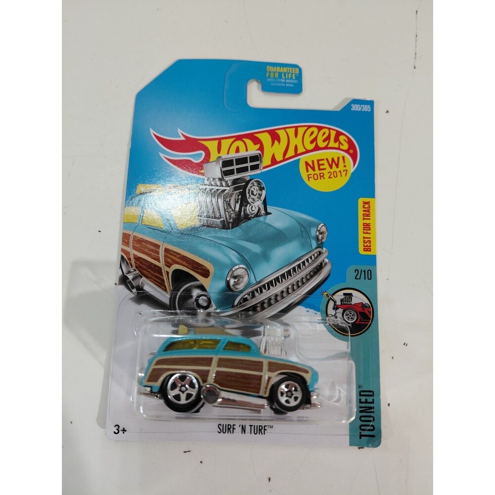 NIP Hot Wheels Tooned  1:64 Diecast Surf N Turf Woody Wagon Classic Car